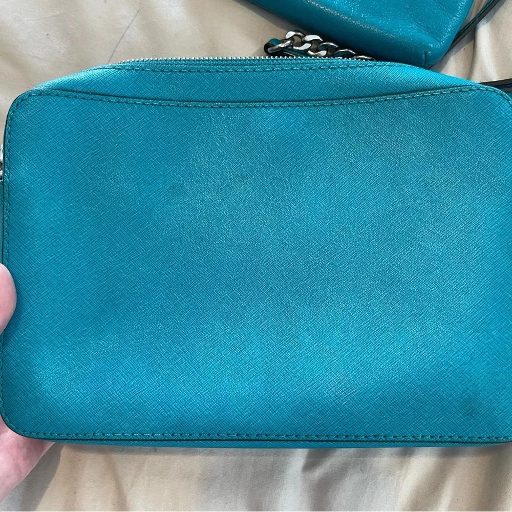 Michael Kors Vibrant Blue/Turquoise Crossbody Bag Set